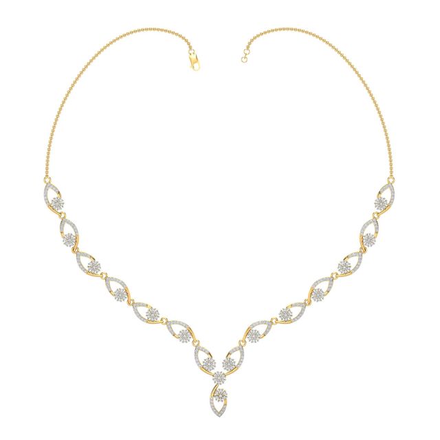 Mishika Delicate Diamond Necklace For Her